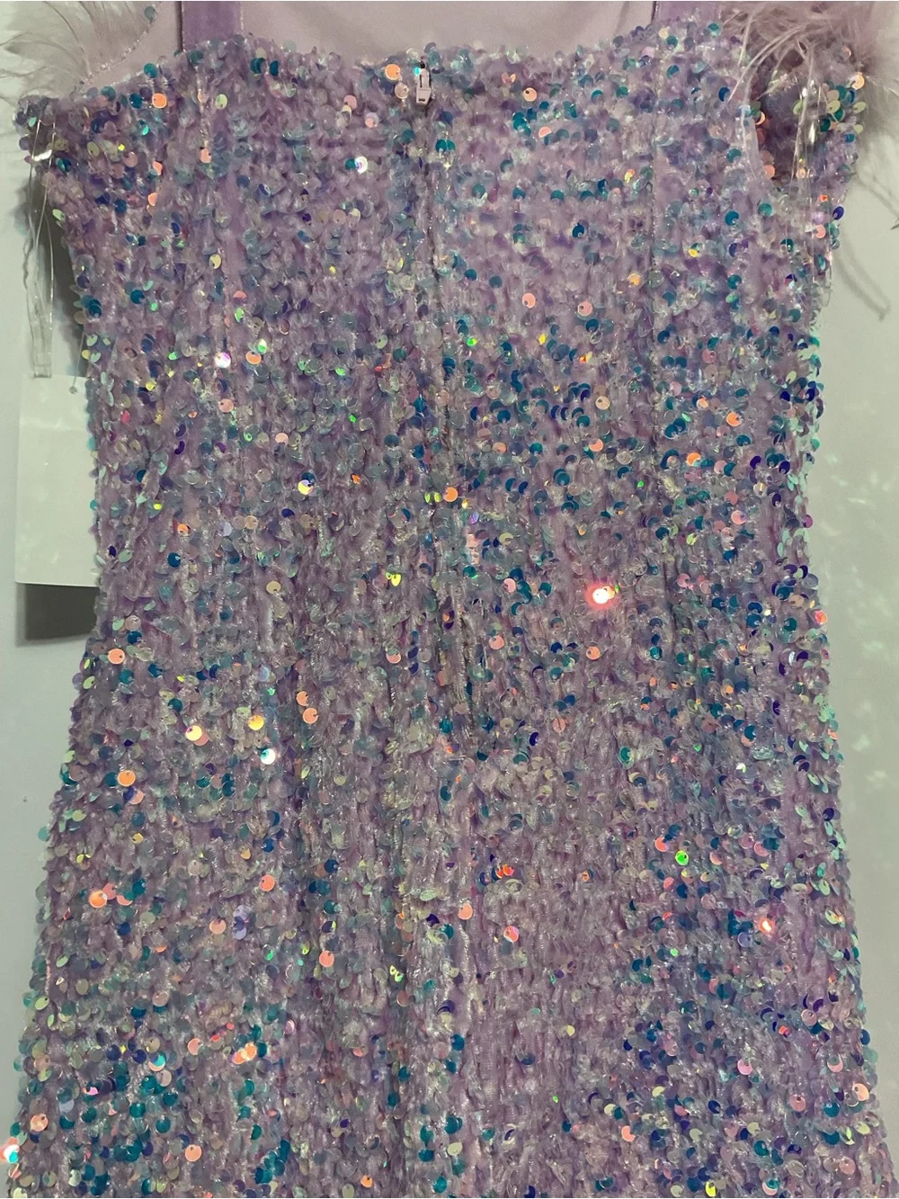 Poppies and Roses girls size 12 light purple sequin dress NWT